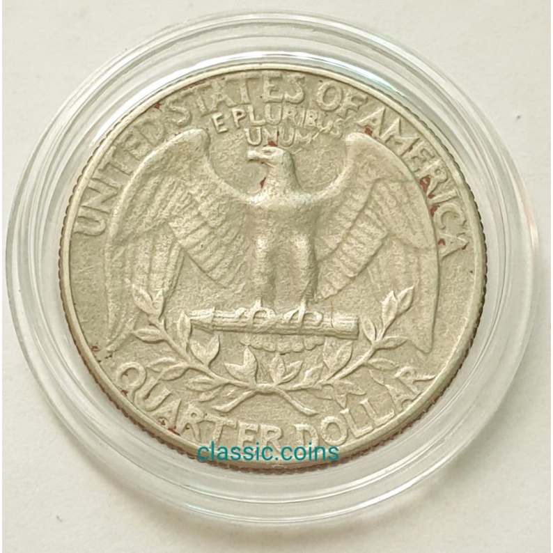 เหรียญ-quarter-dollar-1965-united-states-of-america-ผ่านใช้