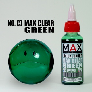 สีแอร์บรัช MAX COLOR CLEAR GREEN No.C7 สำเร็จรูปพร้อมใช้งาน