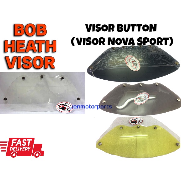 Visor NOVA SPORT BUTTON BOB HEATH VISOR 5 ปุ่ม Shopee Thailand