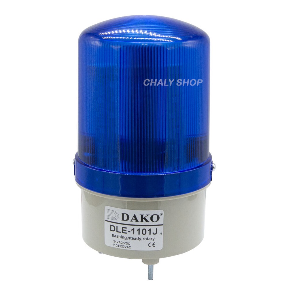 dako-dle-1101j-ฺblue-ไฟหมุน-led-3-นิ้ว-สีน้ำเงิน-มีเสียง-24vac-vdc-110-220vac-220vac-ไฟหมุน-ไฟเตือน-ไฟฉุกเฉิน