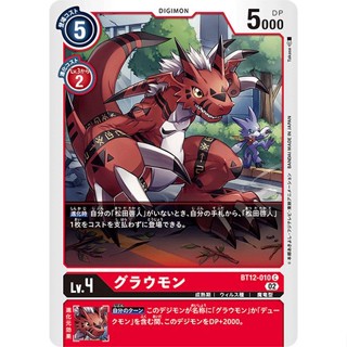 BT12-010 Growlmon C Red Digimon Card การ์ดดิจิม่อน สีแดง ดิจิม่อนการ์ด