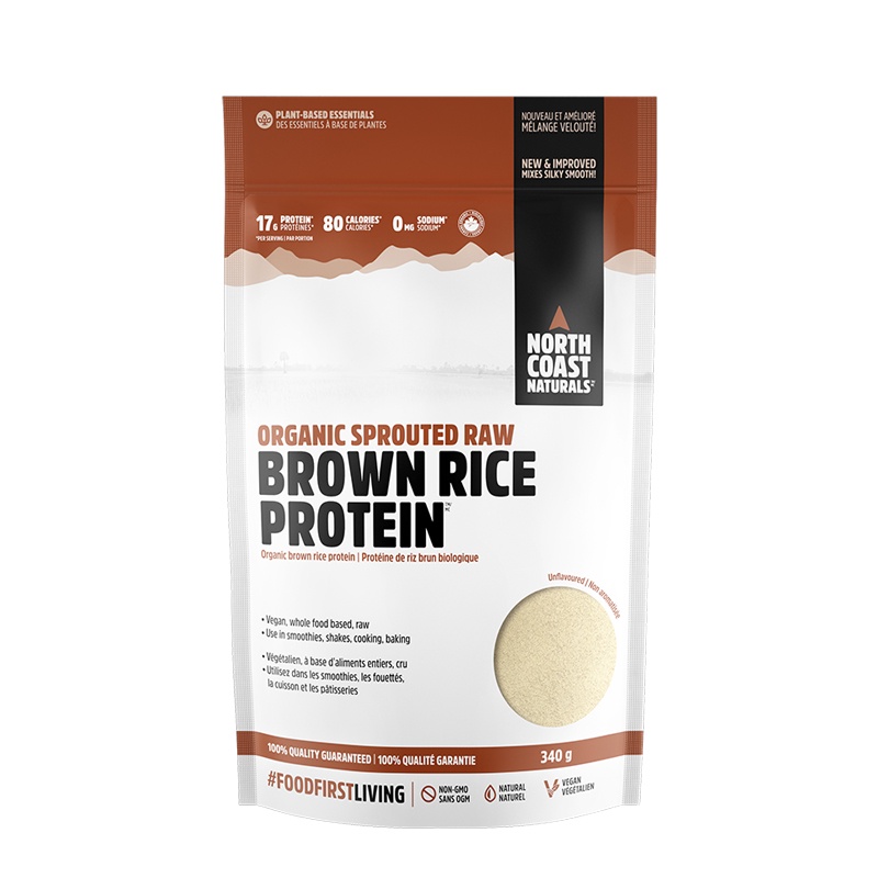 NORTH COAST NATURALS-Organic Sprouted Brown Rice Protein 340 g.โปรตีน ...