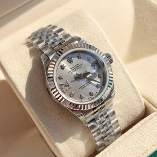 พรี​ ราคา12500 Rolex DateJust นาฬิกา​ผู้หญิง​28mmสาย​ส​แตนเลส​ นาฬิกาแบรนด์เนม