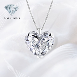 สินค้า Malai Gems สร้อยคอจี้ เพชรหัวใจ เงินแท้ 92.5% เคลือบทองคำขาว18k สร้อยคอ จี้เพชรสวิส CZ รุ่น Sweet Heart 1 หัวใจ( CZ- 1 )