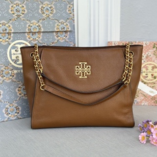 🎀 (สด-ผ่อน) กระเป๋า สีน้ำตาล 73503 Tory burch Britten Small Slouchy Tote