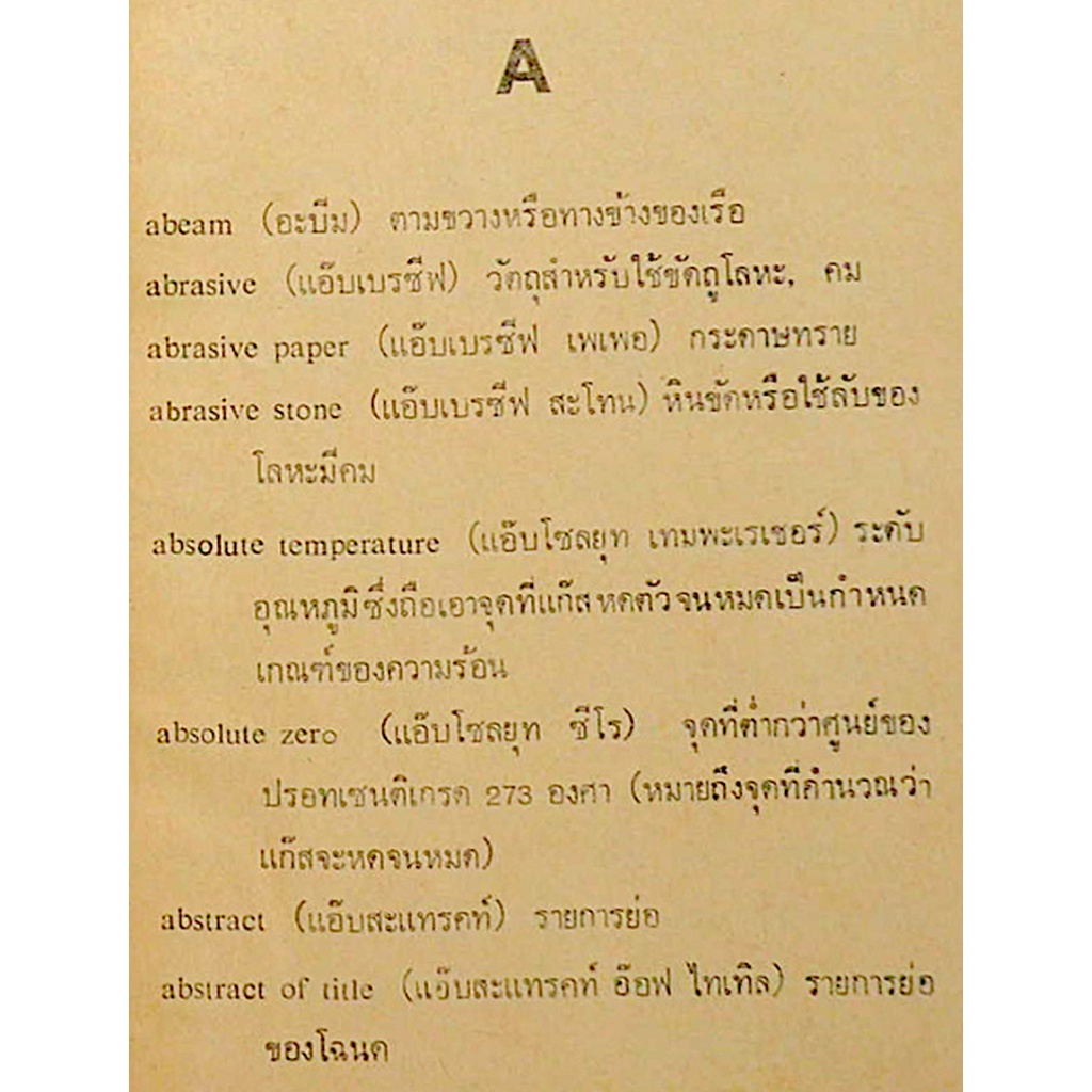 พจนานุกรม-ศัพท์ก่อสร้าง-อังกฤษ-ไทย-english-thai-construction-dictionary