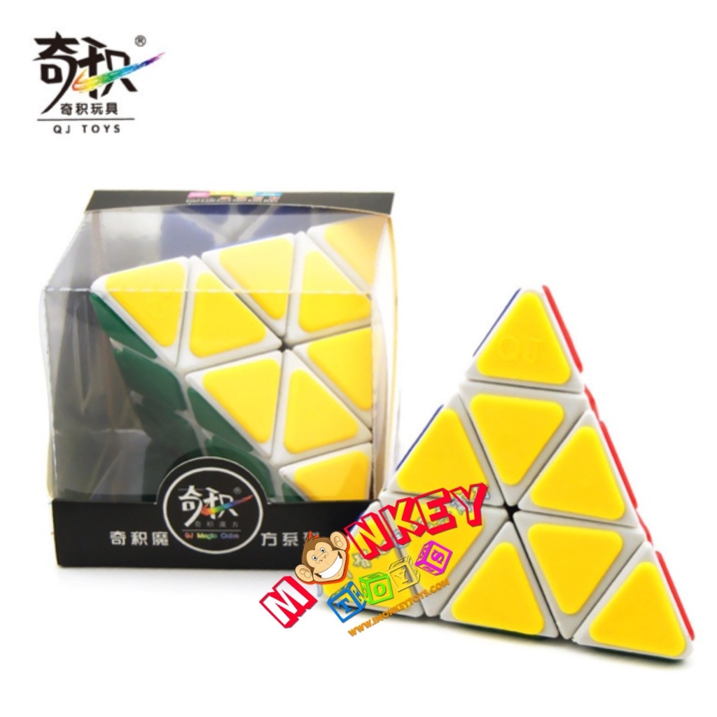 Monkey Toys รูบิค Pyraminx 3x3 QiJi พื้นขาว (จากหาดใหญ่) | Shopee Thailand