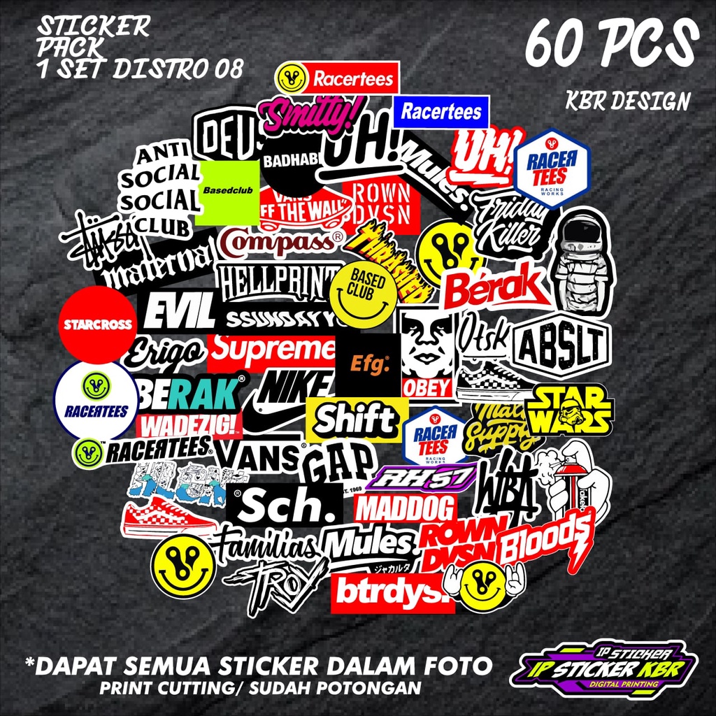 Distro PACK STICKER/ สติ๊กเกอร์มอเตอร์ไซค์/สติ๊กเกอร์ DISTRO/ DISTRO ...