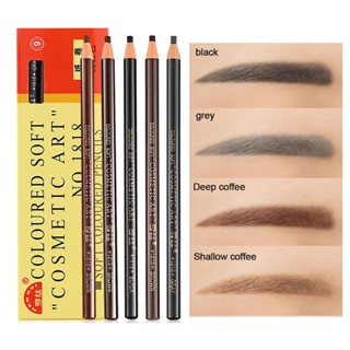 5 Colors 5PC Eyebrow Pencil Waterproof Long-lasting Eye Brow Shadows Pencil Black Brown Eye Make Up Tool Women Cheap Comestic