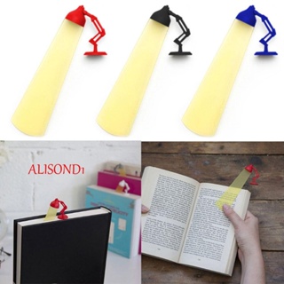 ALISOND1 Office Supplies 3D Stereo Bookmarks Student Gifts Reading Bookmark Lamp Bookmark Paper Clips Book Clips Cartoon School Supplies Stationery Book Tag Desk Lamp Shape/Multicolor