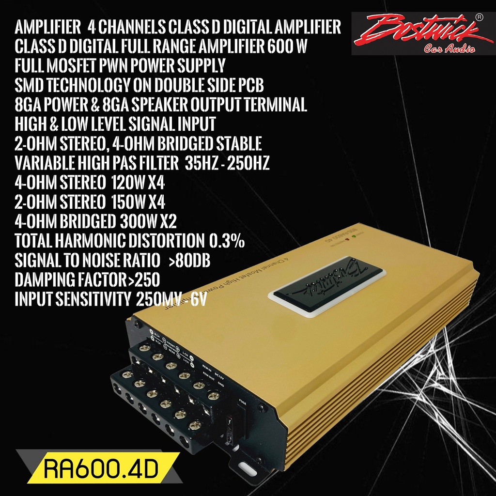 bostwick-รุ่น-bos-ra600-4dเพาเวอร์แอมป์รถยนต์-4-ชาแนลคลาสดี600วัตต์