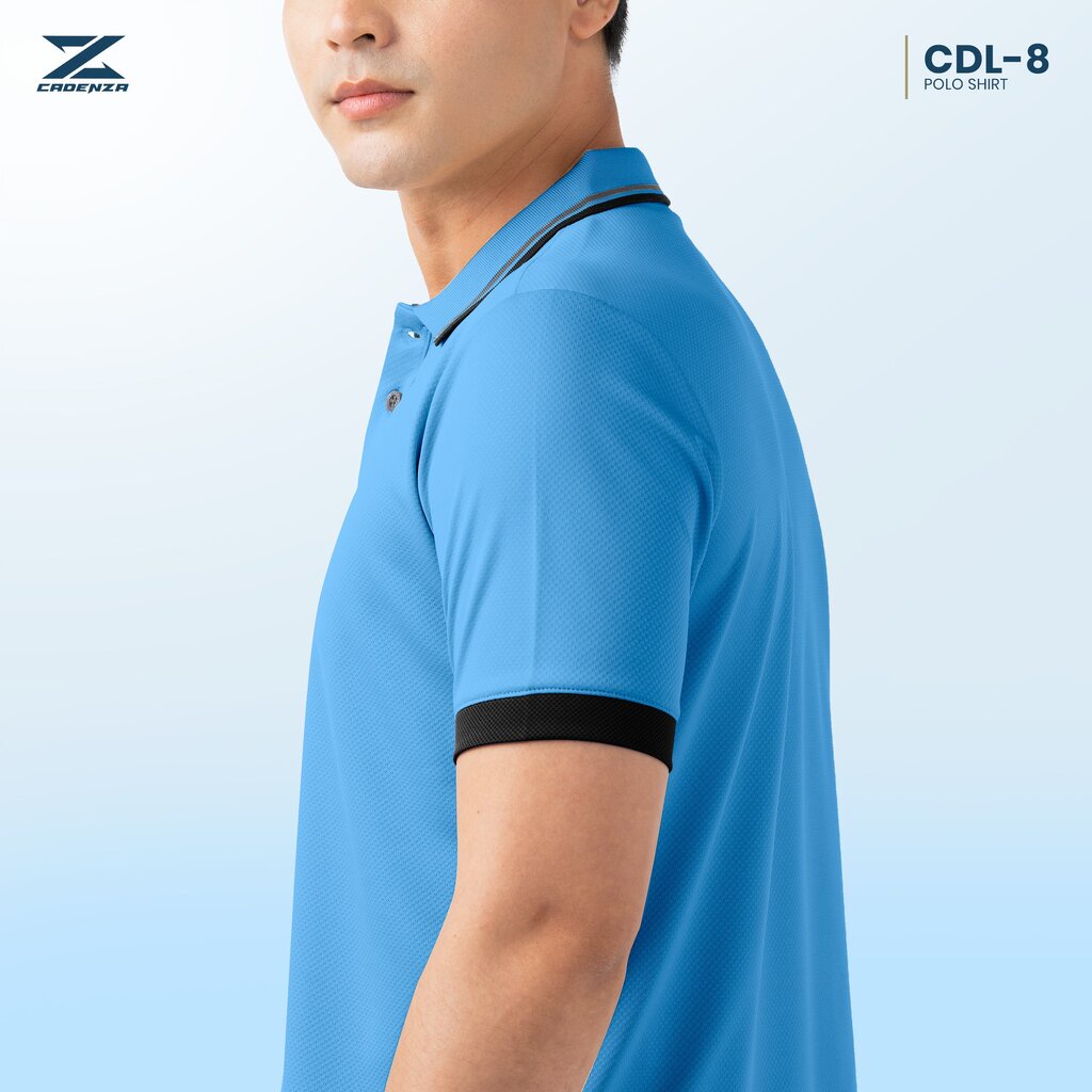 ภาพสินค้าใหม่  เสื้อโปโลผู้ชาย CADENZA (คาเดนซ่า) รุ่น CDL-8 MEN ผ้า Micro polyester 100% ใส่บาย สีน้ำเงิน/กรมท่า/แดง/เทา/ดำ/... จากร้าน ksl_sport บน Shopee ภาพที่ 6