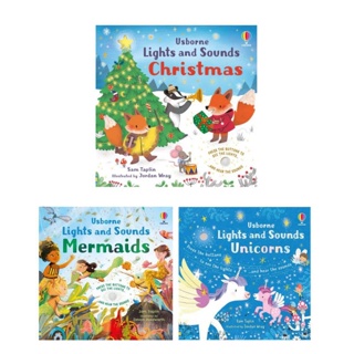 Usborne Light & Sound book Christmas  Unicorns Mermaids หนังสือมีเสียง มีไฟ