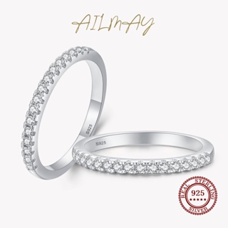 Ailmay แหวนเงินแท้ 925 ซ้อนกันได้ เครื่องประดับแฟชั่น สําหรับผู้หญิง งานแต่งงาน