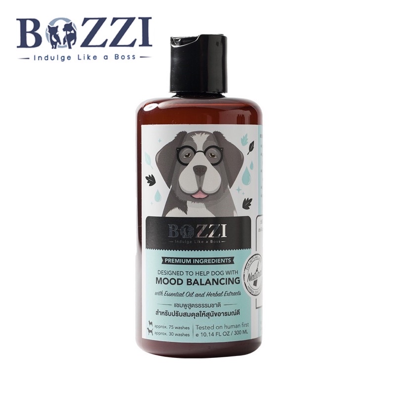 bozzi-dog-shampoo-แชมพูสมุนไพรสำหรับสุนัข-สูตรปรับสมดุลอารมณ์-mood-balancing