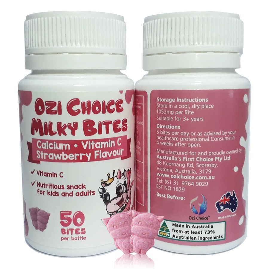 ozi-choice-calcium-vitamin-c-strawberry-flavour-milky-50-bites-วิตามินเด็ก-เสริมภูมิคุ้มกัน-บำรุงกระดูก-สมอง