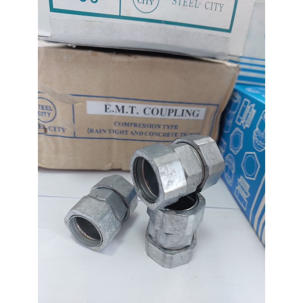 e-m-t-couplings-zinc-alloy-ข้อต่อบางกันน้ำ-steel-city-ราคาต่อแพ็ค-สามารถออกใบกำกับภาษีได้ค่ะ