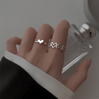 ภาพหน้าปกสินค้าแหวนแฟชั่น เปิดนิ้วชี้ รูปหัวใจ ขนาดเล็ก สําหรับผู้หญิง ซึ่งคุณอาจชอบราคาและรีวิวของสินค้านี้