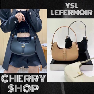 ถูกที่สุด ของแท้ 100%/SAINT LAURENT YSL LEFERMOIR ผู้หญิง/ใต้วงแขนกระเป๋า/กระเป๋าสะพาย