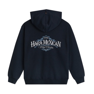 สินค้า HARA เสื้อหนาวฮู้ดดี้ Mexican style  MMTL-003401 ผ้ายืดใส่สบาย ซิปหน้า สกรีนลายด้านหลัง