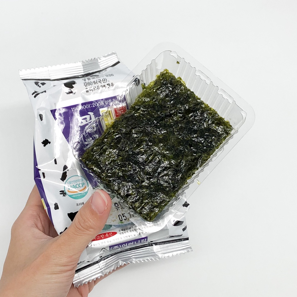 ภาพสินค้าสาหร่ายเกาหลี  KOREA SEAWEED 3 ห่อ - 9 ห่อ นำเข้าจากเกาหลี 어머니김 สาหร่ายห่อข้าว สาหร่ายปรุงรส จากร้าน 17kshopbkk บน Shopee ภาพที่ 7