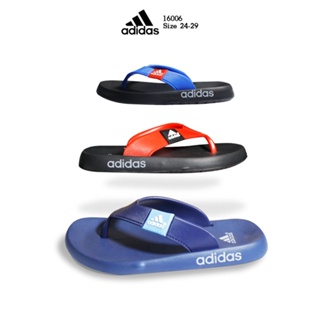 Adidas รุ่น 16006 รองเท้าแตะเด็กแบบหูหนีบ พื้นยางกันลื่น เรียบหรูสวยๆ ไซส์ 30-35