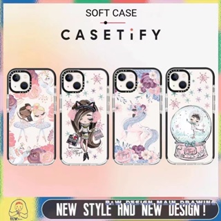 Casetify เคสโทรศัพท์มือถือนิ่ม แบบใส กันกระแทก ลายเด็กผู้หญิงเต้นบัลเล่ต์ สร้างสรรค์ สําหรับ iPhone14 13 12 Pro Max 11 Pro Max