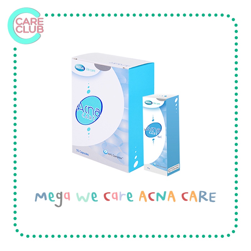 Mega We Care ACNA CARE SET A 30's เมก้า แอคนาแคร์ อาหารเสริมสำหรับสิว ...