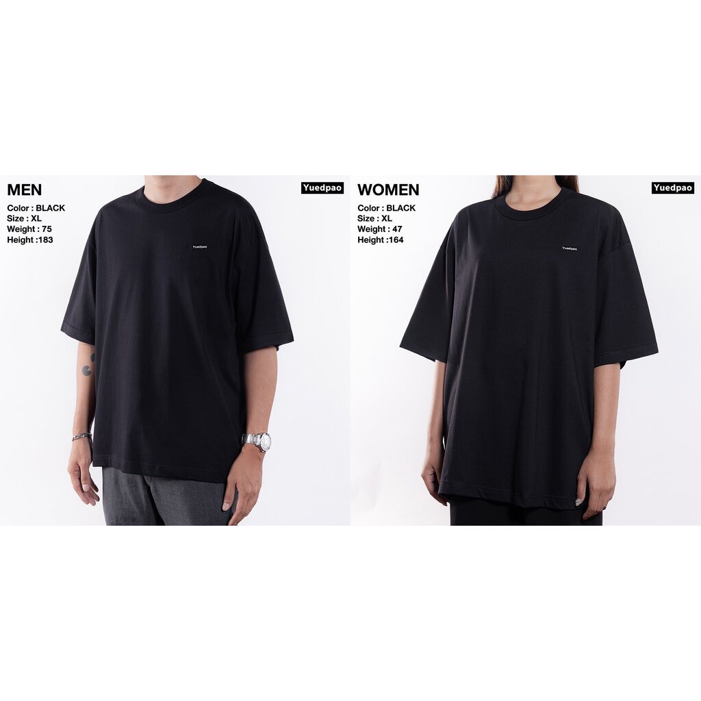 ๑bwcb-เสื้อยืด-oversize-เสื้อยืดสีพื้น-oversize-set-basic