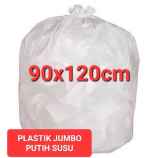 Putih พลาสติกจัมโบ้ มิลค์กี้ไวท์ ขนาด 90x120 ซม. | ถุงพลาสติก สีขาว ขนาดใหญ่ | ชุดเดรสยาวจัมโบ้ | ถุงขยะ ขนาดใหญ่พิเศษ