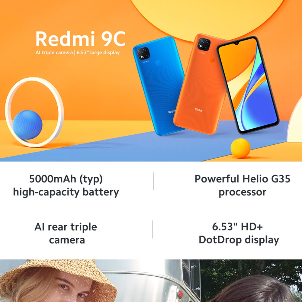 ภาพสินค้าโทรศัพท์มือถือ Xiaomi Redmi 9C เครื่องใหม่ (ของเเท้100%) โทรศัพท์ 12GB+512GB โทรศัพท์มือถือราคาถูก 5G โทรศัพท์ จากร้าน s4fyku_hgz บน Shopee ภาพที่ 3