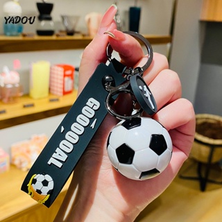 YADOU พวงกุญแจฟุตบอลโลกจำลองฟุตบอลจี้พวงกุญแจสร้างสรรค์บุคลิกภาพกระเป๋าคู่จี้ของขวัญขนาดเล็กน่ารัก