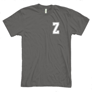 เสื้อเด็กหญิง - MRL พิมพ์พ็อกเก็ตจดหมาย Z เสื้อ Unisex MRL พิมพ์ Gildan ผ้าฝ้าย Tshirt ชุดสีที่กําห