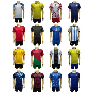 ภาพหน้าปกสินค้าเสื้อกีฬา  ชุดฟุตบอล ผู้ใหญ่ ทีมชาติ Wold cup 2022  ได้เสื้อ + กางเกง คุณภาพพรีเมี่ยม ถ่ายจากงานจริง ที่เกี่ยวข้อง