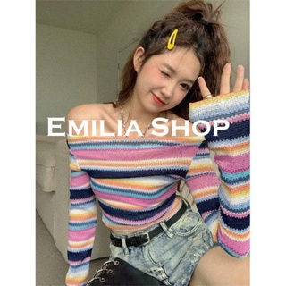 EMILIA SHOPเสื้อครอป 2022 ใหม่S051222