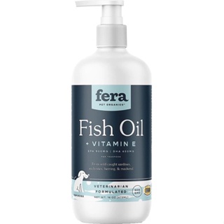 อาหารเสริมสุนัขและแมว Fera Pet Organics Fish Oil + Vitamin E ขนาด 473 ml