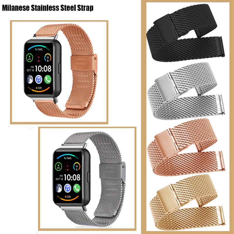 สายนาฬิกาข้อมือ-โลหะสเตนเลส-พร้อมตัวเชื่อมต่อ-สําหรับ-huawei-watch-fit-2-new-fit2