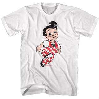 Bobs Big Boy Mascot T-Shirt เสื้อ ยืด ผู้ชาย เสื้อคนอ้วนผญ