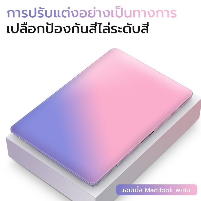 เคส-macbook-สำหรับ-macbook-pro-13-นิ้ว-air-m1-13-นิ้ว-case-เปลือกสี-เคสแมคบุ๊ค-2019-2018-air-13-เชลล์