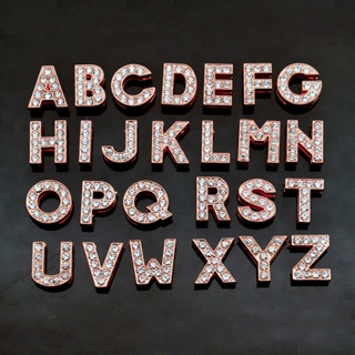 ภาพหน้าปกสินค้าDinglly สร้อยข้อมือ สเตนเลส ลูกปัด 26 ตัวอักษร สีโรสโกลด์ 10 มม. Diy ที่เกี่ยวข้อง