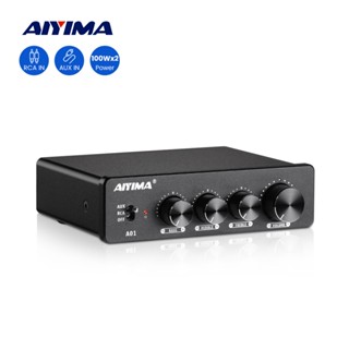 Aiyima เครื่องขยายเสียงสเตอริโอ A01 TPA3116 Class D HIFI 80W สําหรับโฮมเธียเตอร์