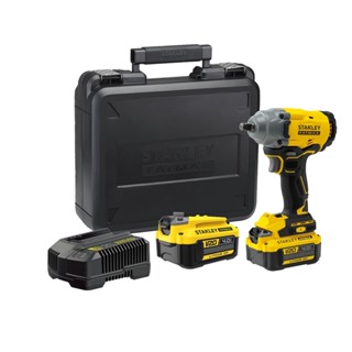 STANLEY บล็อกกระแทกไร้สายไร้แปรงถ่าน 20V 370Nm รุ่น SBW920M2K-B1 +แบตเตอรี่ 4.0AH 2 ก้อน