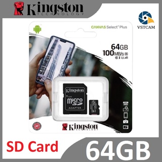 สินค้า ของแท้ประกันศุนย์KINGSTON MICRO SD CARD 64GB Class 10