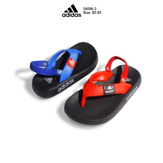 Adidas รุ่น 16006-3 รองเท้าเด็กแตะเด็กแบบหูหนีบมีรัดส้น พื้นยางกันลื่น เรียบหรูสวยๆ ไซส์ 20-25