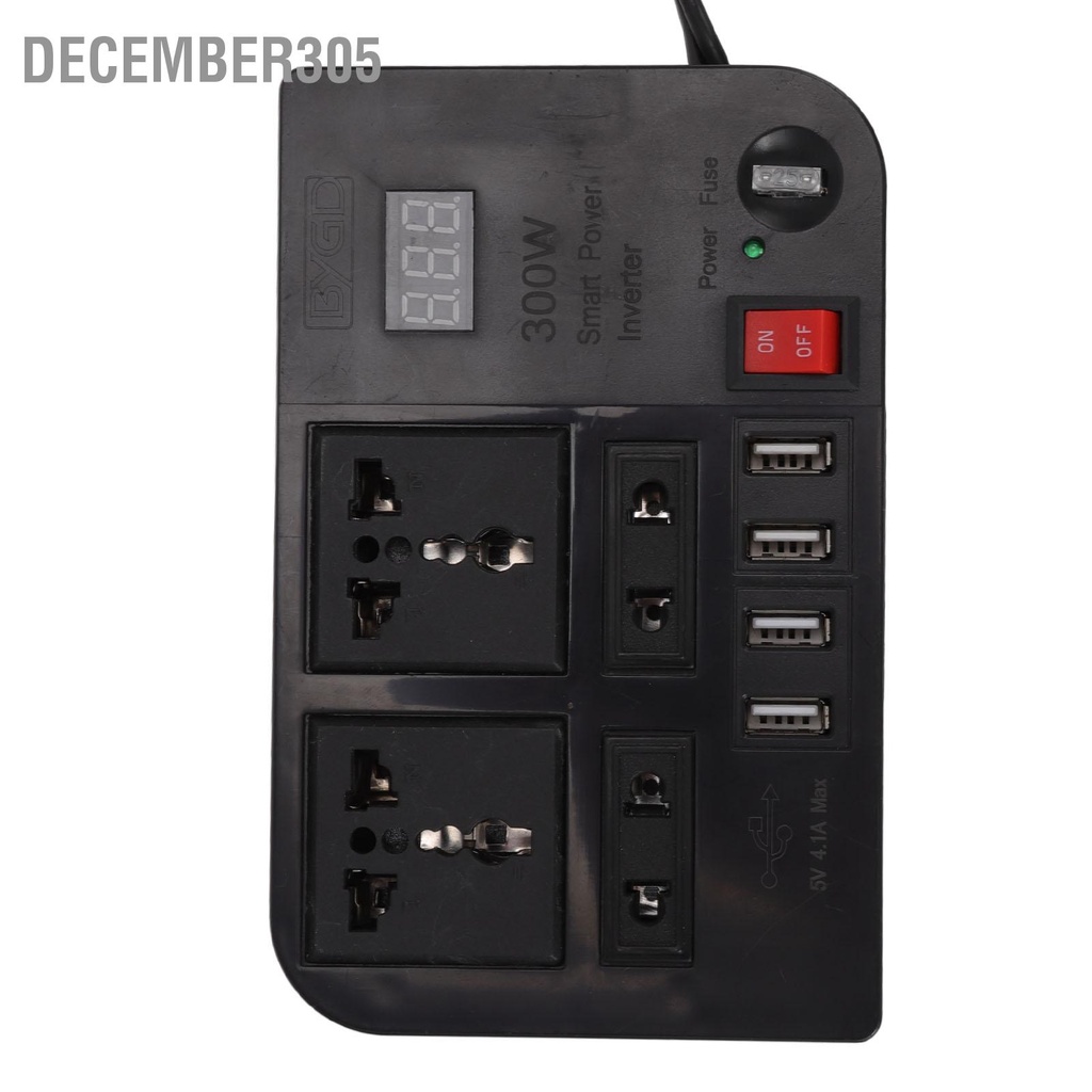 bdecember305-หม้อแปลงไฟฟ้าอินเวอร์เตอร์-12v-300w-ac-220v-สําหรับรถยนต์