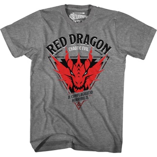 Red Dragon D. Confligratio Horribilis Dungeons &amp; Dragons T-Shirt เสื้อยืดถูกๆ เสื้อยืดเปล่า เสื้อผู้ชายเท่