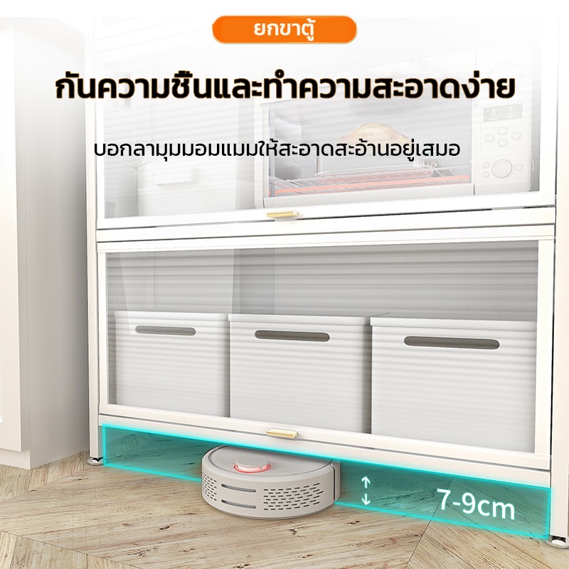 homebu-ชั้นวางของในครัว-โลหะทั้งหมดป้องกันสนิม-ตู้เก็บไมโครเวฟ-มีประดู-2-3-4-5ชั้น-ตู้เก็บของในครัว-ชั้นตู้เก็บของในครัว