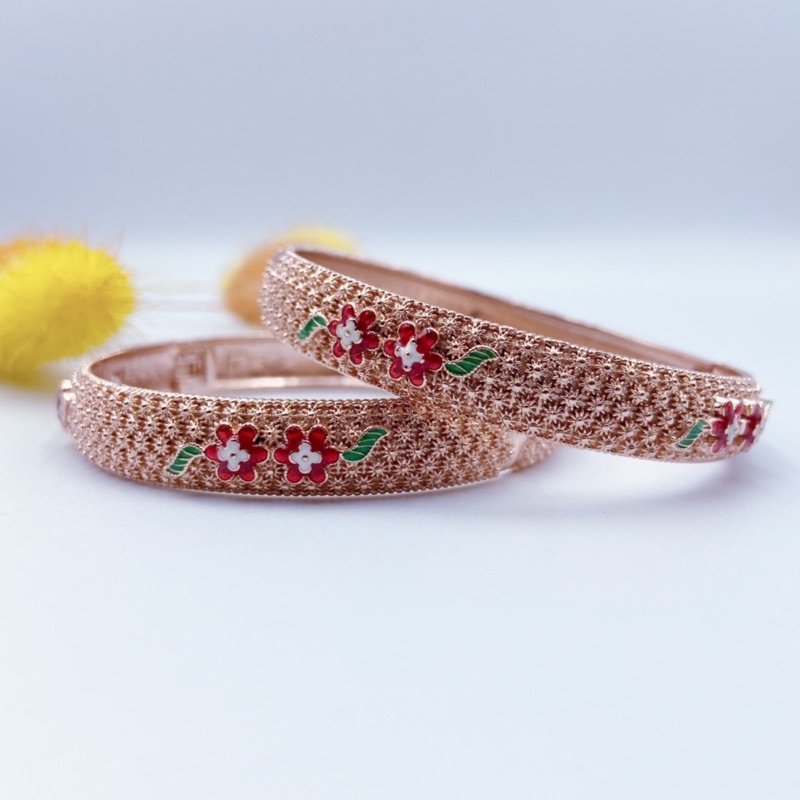กำไลนาค-171-a-กำไลข้อมือนาค-กำไลดอกพิกุล-เส้นรอบวง-7-นิ้ว-พร้อมส่ง