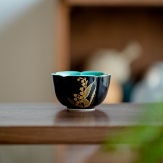 ถ้วยชาเซรามิค ขนาดใหญ่ ลายกลีบดอกไม้ สีฟ้า ของใช้ในครัวเรือน