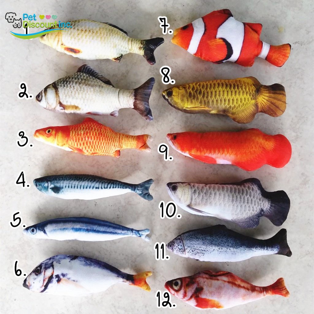 ตุ๊กตาปลาแคทนิป-ราคาถูกที่สุด-พร้อมส่งทุกลาย-catnip-ของเล่นแมว-ยัดไส้-ครีบ-ขนาด-20-ซม-cod-cod-cod-cod-คอด